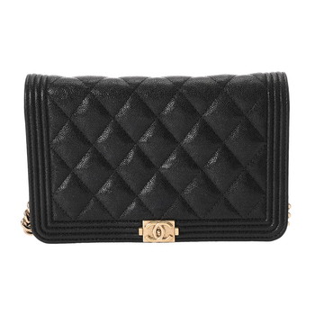 シャネル ボーイシャネル チェーンショルダー ブラック AP1117 キャビアスキン レディース バッグ 【bag】