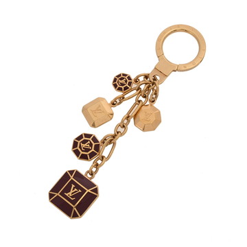 ルイヴィトン ポルトクレカボション バッグチャーム ゴールド/ボルドー レディース 【other】