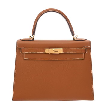 エルメス ケリー 28 外縫い ゴールド ボックスカーフ レディース バッグ 【bag】