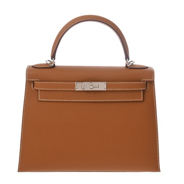 エルメス ケリー28 外縫い エトゥープ ヴォーエプソン レディース バッグ 【bag】