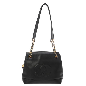 シャネル チェーントート ブラック キャビアスキン レディース バッグ 【bag】