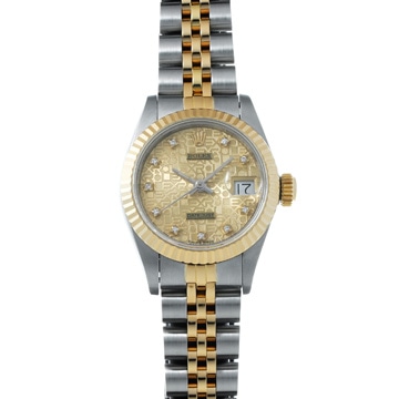 ロレックス デイトジャスト 10Pダイヤ 69173G シャンパンコンピュータ/ダイヤモンド レディース 時計 【wristwatch】