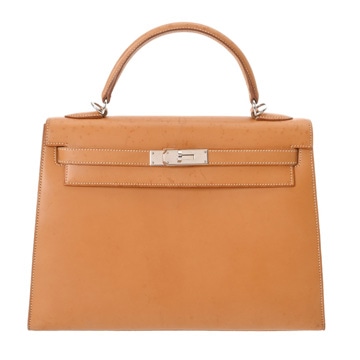 エルメス ケリー 32 外縫い ナチュラル ヴァッシュ レディース バッグ 【bag】