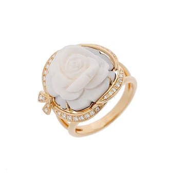 ブレゲ ローズドゥラレーヌ カメオ ダイヤ #12 K18イエローゴールド YG レディース ジュエリー 【jewelry】