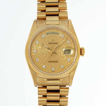 ロレックス デイデイト 18038A シャンパンコンピュータ/ダイヤモンド メンズ 時計 【wristwatch】