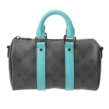 ルイヴィトン エクリプスリバース　キーポル バンドリエール 25 グレー/ターコイズブルー M11645 モノグラムキャンバス メンズ バッグ 【bag】