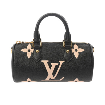 ルイヴィトン モノグラムアンプラント パピヨン BB 2WAY ブラック/ベージュ M45980 レザー レディース バッグ 【bag】