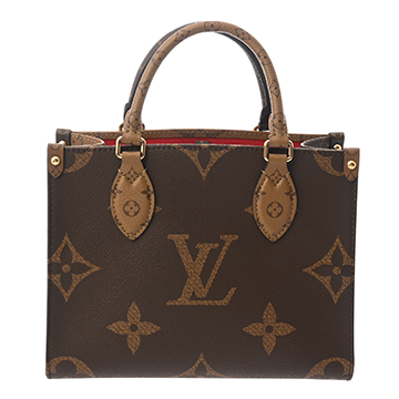 ルイヴィトン モノグラムリバース オンザゴー PM ブラウン M46373 モノグラムキャンバス レディース バッグ 【bag】