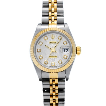 ロレックス デイトジャスト 10Pダイヤ 79173G シルバーコンピュータ レディース 時計 【wristwatch】