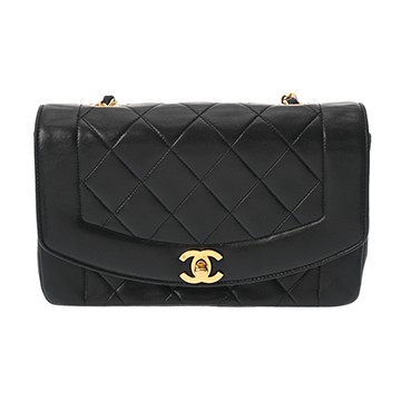 シャネル マトラッセ ダイアナ チェーンショルダー 22cm ブラック A01164 ラムスキン レディース バッグ 【bag】