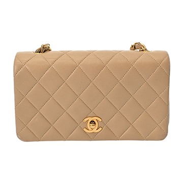 シャネル マトラッセ チェーンショルダー ベージュ ラムスキン レディース バッグ 【bag】