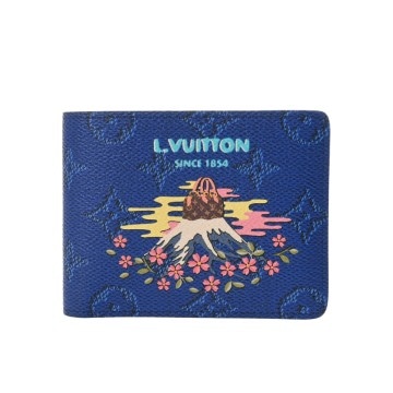 ルイヴィトン ポルトフォイユスレンダー 2025AWモデル ブルー M62294 モノグラムキャンバス メンズ 財布 【purse】