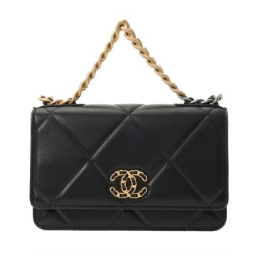シャネル シャネル19 マトラッセ チェーンウォレット ブラック AP0957 ラムスキン レディース バッグ 【bag】