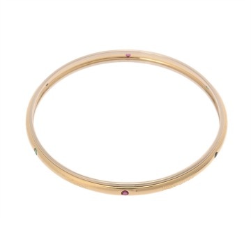 サンローラン エメラルド マルチストーン ブレスレット K18イエローゴールド YG/K18ホワイトゴールド WG ユニセックス ジュエリー 【jewelry】