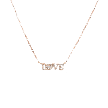 ノーブランド ダイヤ 0.33ct LOVE K18ピンクゴールド PG レディース ジュエリー 【jewelry】