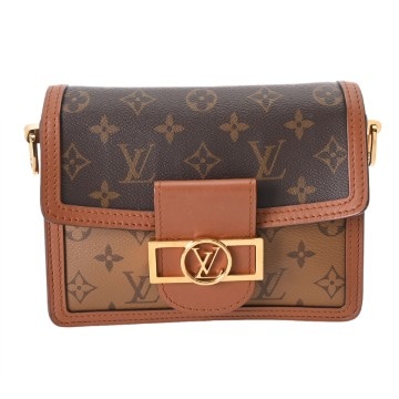 ルイヴィトン モノグラムリバース ドーフィーヌ MINI 旧型 ブラウン M44580 モノグラムキャンバス レディース バッグ 【bag】