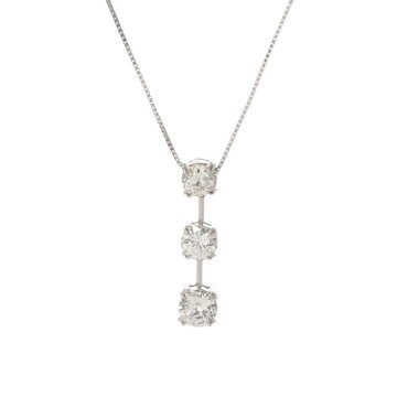 ノーブランド Iライン ダイヤ ネックレス 1.049ct 1.033ct 1.193ct Pt900プラチナ/Pt850プラチナ レディース ジュエリー 【jewelry】