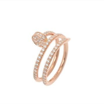 カルティエ ジュストアンクルリング ダブルダイヤ #49 B4210900 K18ピンクゴールド PG レディース ジュエリー 【jewelry】
