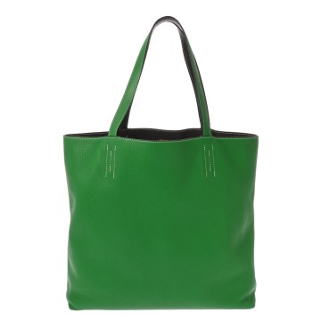 エルメス ドゥブルセンストート 45 オリーブグリーン/バンブー トリヨンクレマンス レディース バッグ 【bag】