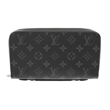 ルイヴィトン モノグラムエクリプス ジッピー XL 黒/グレー M61698 モノグラムキャンバス メンズ 財布 【purse】