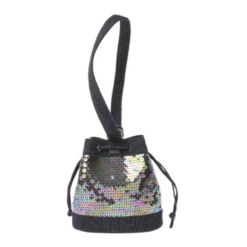 シャネル ハンドバッグ ブルー スパンコール/デニム レディース バッグ 【bag】