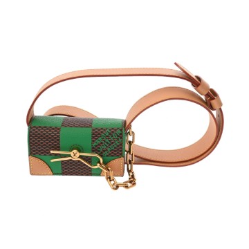 ルイヴィトン ダミエポップ ミクロスティーマ 2024年春夏 グリーン N40537 ダミエポップキャンバス メンズ バッグ 【bag】