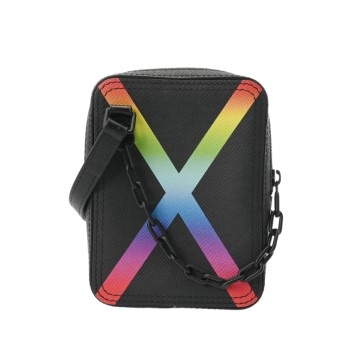 ルイヴィトン タイガ レインボー ダヌーブメッセンジャー ノワール/レインボー M30332 レザー メンズ バッグ 【bag】