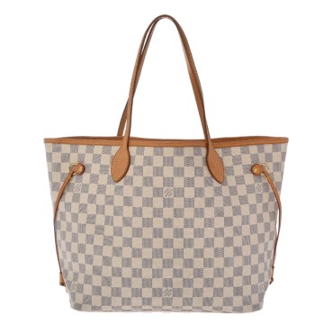 ルイヴィトン ダミエアズール ネヴァーフル MM ホワイト N51107 ダミエアズールキャンバス レディース バッグ 【bag】