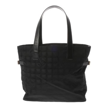 シャネル ニュートラベルライン トート GM ブラック A15825 ナイロン/レザー レディース バッグ 【bag】