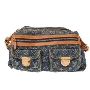 ルイヴィトン モノグラムデニム バギー PM ロングストラップ付 ブルー M95049 デニム レディース バッグ 【bag】