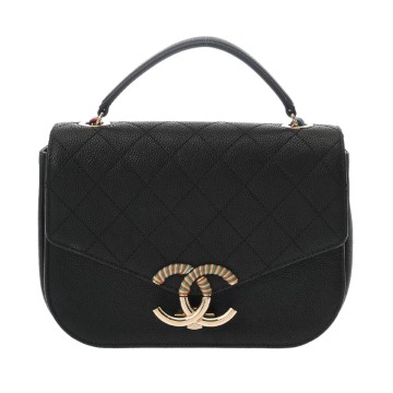 シャネル マトラッセ 2WAYチェーンバッグ ブラック キャビアスキン レディース バッグ 【bag】