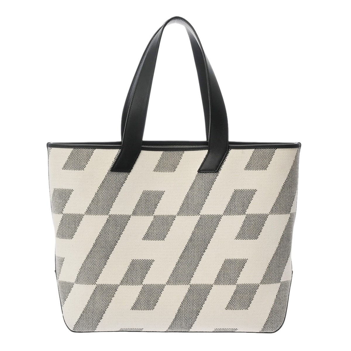 エルメス Hアンビエ GM エクリュ/ブラック トワルアッシュ/ヴォ―スイフト レディース バッグ 【bag】