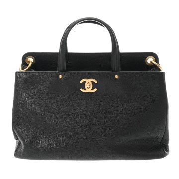シャネル マトラッセ 2WAYトート ブラック キャビアスキン レディース バッグ 【bag】