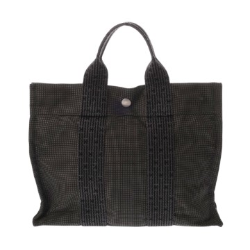 エルメス エールライン トート PM グレー キャンバス ユニセックス バッグ 【bag】