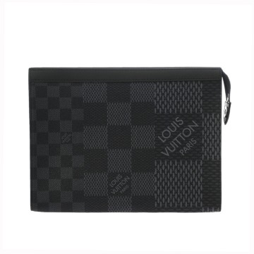 ゴヤール ダミエグラフィット3D ポシェットヴォヤージュ MM ブラック N60444 ダミエキャンバス メンズ バッグ 【bag】