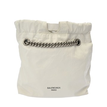 バレンシアガ クラッシュスモール トートバッグ  ホワイト 742942 レザー レディース バッグ 【bag】