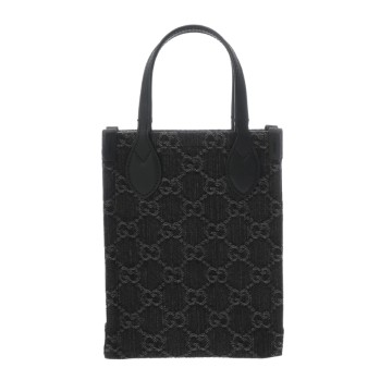 グッチ ミニバッグ オフィディア 2WAY ブラック 773730 GGデニム/レザー レディース バッグ 【bag】