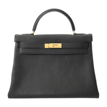 エルメス ケリー 32 内縫い 2WAY ブラック フィヨルド レディース バッグ 【bag】