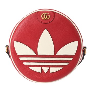グッチ オフィディア アディダスコラボ  レッド/ホワイト 702626 トレフォイルレザー レディース バッグ 【bag】