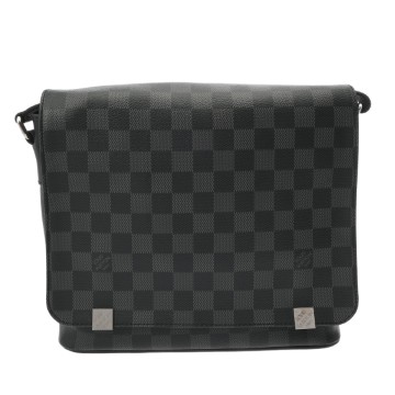 ルイヴィトン ダミエグラフィット ディストリクト PM NM 黒/グレー N41028 ダミエキャンバス メンズ バッグ 【bag】