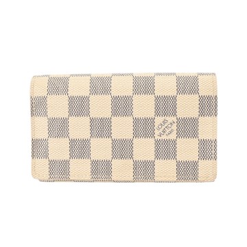 ルイヴィトン ダミエアズール ポルトフォイユ トレゾール ホワイト N60478 ダミエキャンバス レディース 財布 【purse】