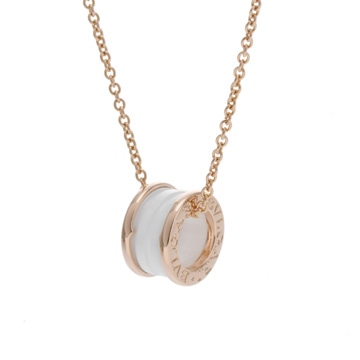 ブルガリ B-ZERO1 K18ピンクゴールド PG/ホワイトセラミック レディース ジュエリー 【jewelry】