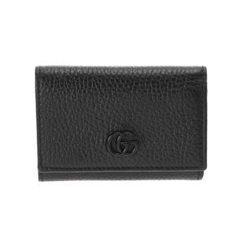 グッチ GGマーモント ミディアムウォレット ブラック 644407 レザー レディース 財布 【purse】