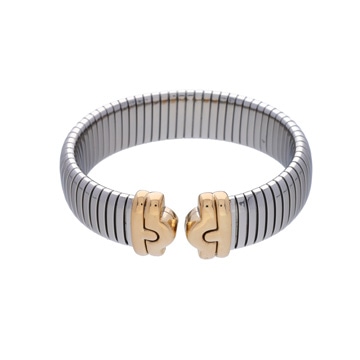 ブルガリ パレンテシ トゥボガス バングル K18イエローゴールド YG/ステンレス ユニセックス ジュエリー 【jewelry】