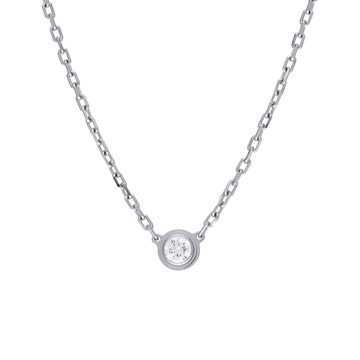 カルティエ ディアマンレジェ 一粒ダイヤ K18ホワイトゴールド WG レディース ジュエリー 【jewelry】
