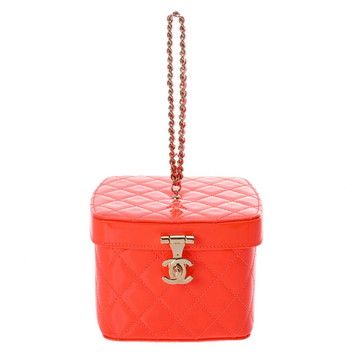 シャネル マトラッセ チェーン 朱色系 エナメル レディース バッグ 【bag】