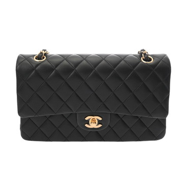 シャネル マトラッセ チェーンショルダー 25cm Wフラップ ブラック A01112 ラムスキン レディース バッグ 【bag】