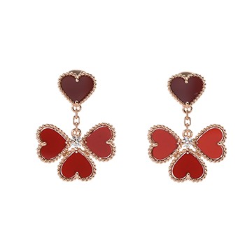 ヴァンクリーフ＆アーペル スウィート ハート スウィート カーネリアン ダイヤ VCARN5PP00 K18ピンクゴールド PG レディース ジュエリー 【jewelry】