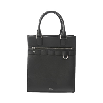 ディオール・オム サファリトート ブラック レザー メンズ バッグ 【bag】
