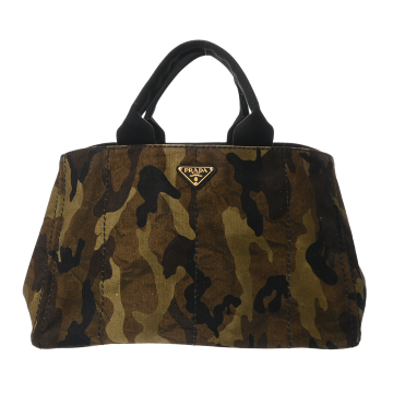 プラダ カナパトート カモフラージュ柄 BN2020 キャンバス レディース バッグ 【bag】